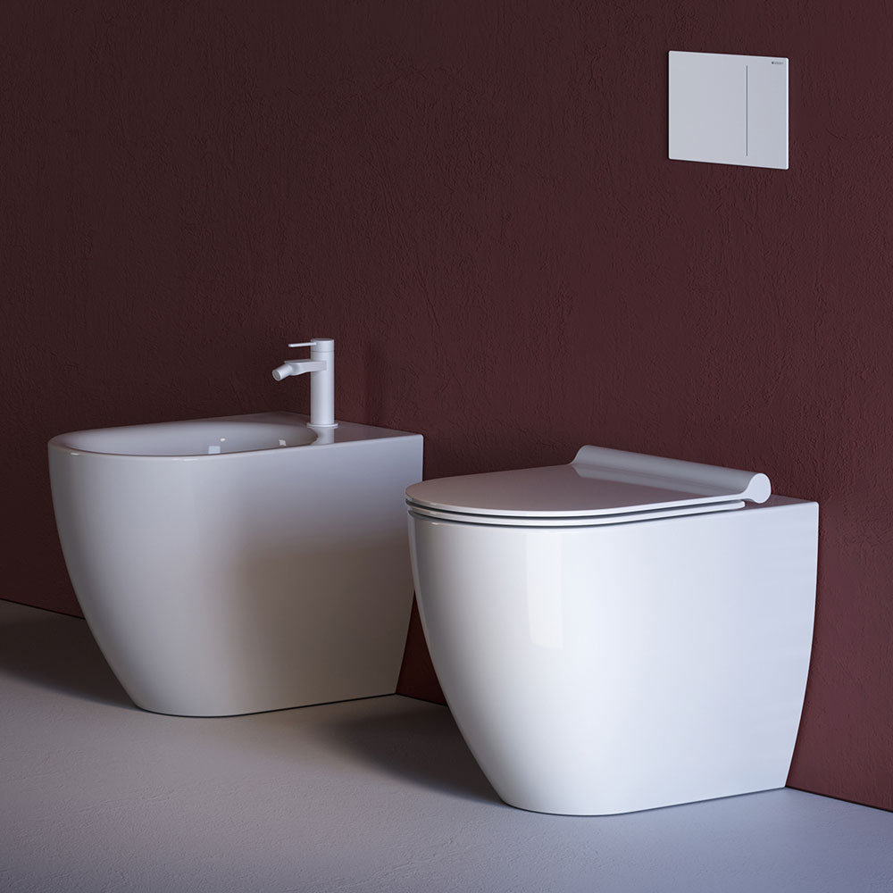 <b>Bidet Sfera</b> 55 terra Bianco lucido - immagine 2
